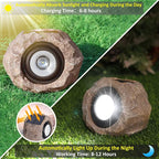 2 Pack Solar Rock Lights Outdoor, Angle Adjustable Solar Lights Outdoor - Image 3