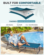 KingCamp Oversized Tanning Chair, Extra-Wide Padded Folding Chase Lounge Chairs - Image 5