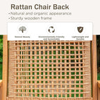PHI VILLA 7 Pieces Acacia Wood Outdoor Dining Set - Image 4