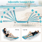 GYMAX Tanning Chair, 330lbs Capacity & Shoulder Strap, Portable Layout - Image 4