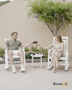 Oversized Rocking Chairs Outdoor Set of 2, High Back Porch Rocker Chair - Image 7