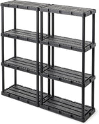 Gracious Living 2 Pack Light Duty Storage Shelves, Knect-A-Shelf 4-Shelf - Image 8
