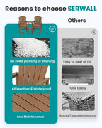 SERWALL Tall Adirondack Chairs Set of 4 - Image 5