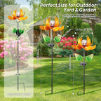 Outdoor Solar Lights Garden Decor, Wind Spinner Yard Decorations - Image 3