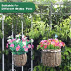 Metal & Macrame Plant Hanger Indoor/Outdoor Use – Heavy Duty Hanging Planter - Image 8