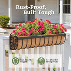 Railing Planter Boxes, 30 Inch Window Boxes Planters, Balcony Planters - Image 4