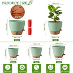 Self Watering Pots for Inoor Ourdoor Plants 10/9/8/7/6.5 Inch Plastic Planters - Image 3