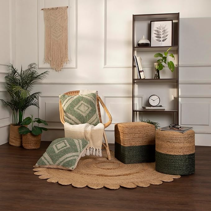 REDEARTH · Cube Pouf Foot Stool Ottoman - Image 8