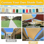KANAGAWA Sun Shade Sail Curved 24'X24' Sand Rectangle Outdoor Shade Cover UV - Image 6
