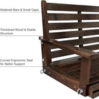 Wooden Porch Swing, Ergonomic Seat, Bench Swing - Image 8