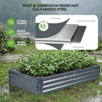 ZORMY 2Pack 6×3×1ft Galvanized Raised Garden Bed Kit, Metal Planter Boxes - Image 8