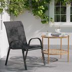 Patio Dining Chairs Set of 6, Outdoor Stackable Dining Chairs High Back - Image 7