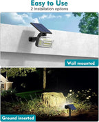 102 LEDs Solar Spot Lights Outdoor, Solar Spotlights Waterproof IP65, - Image 6