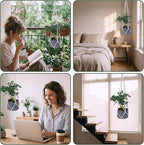 2 Pcs Hanging Planter Macrame Plant Hanger - Image 4