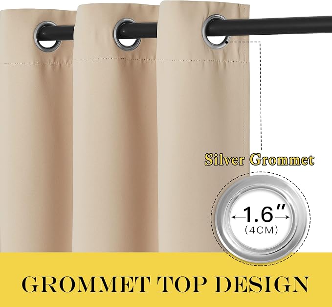 NICETOWN Sliding Door Room Divider Curtain, Privacy Thermal Window Treatment - Image 3