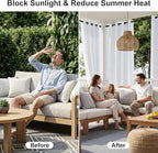 RYB HOME Outdoor Patio Curtains - Image 2