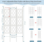5.25FT Garden Trellis for Climbing Plants Outdoor, Metal Wall Trellis Climbing - Image 3