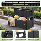 Greesum 80 Gallon Outdoor Storage Bench Deck Box - Image 4