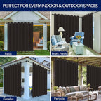 PureFit Outdoor Curtains for Patio Waterproof Weatherproof, UV Resistant - Image 5