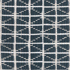 SIMPLIHOME Noreen Boho Square Pouf in Dark Blue and White Handloom Woven Pattern - Image 8