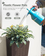 Greesum Set of 2 Tall Plastic Planters - Image 2