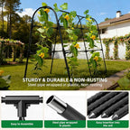 Cucumber Trellis for Raised Bed, U-Shape Garden Arch Metal Support for Climbing - Image 4