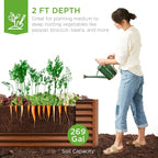 Best Choice Products 6x3x2ft Outdoor Metal Raised Garden Bed, Deep Root Box - Image 3