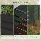 Outsunny 7.3 x 3.4 x 1 ft Galvanized Raised Garden Bed - Image 6