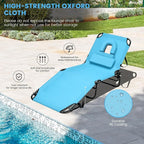 GYMAX Tanning Chair, 350lbs Beach Lounge Chair - Image 3