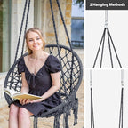 SUNCREAT Hammock Chair Hanging Macrame Swing - Image 2