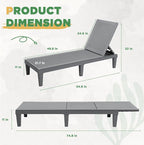 Greesum Outdoor Chaise Lounge Chairs Set of 2 - Image 3