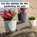 3 Packs Self Watering Plant Pots, Plastic Flower Pots - Image 8