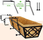Y&M 30 inch Window Planter Box 2Pcs Iron Window Deck Railing Planter - Image 4