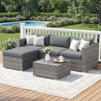 Wisteria Lane Outdoor Patio Furniture Set, All Weather Wicker Rattan Sectional by WisteriaLane
