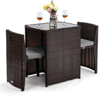 Bonnlo 3 PCS Wicker Outdoor Patio Bistro Set, Patio Furniture Set by Bonnlo