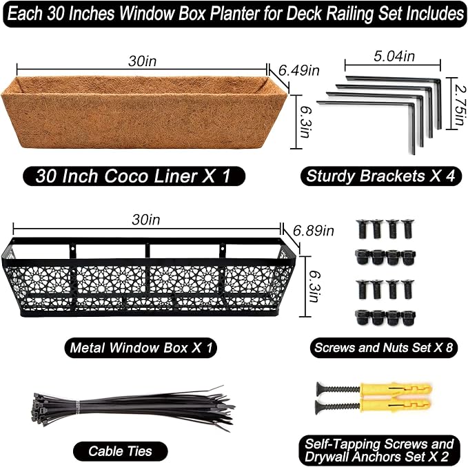 Halatool 2Pack 30 Inch Window Box - Image 2