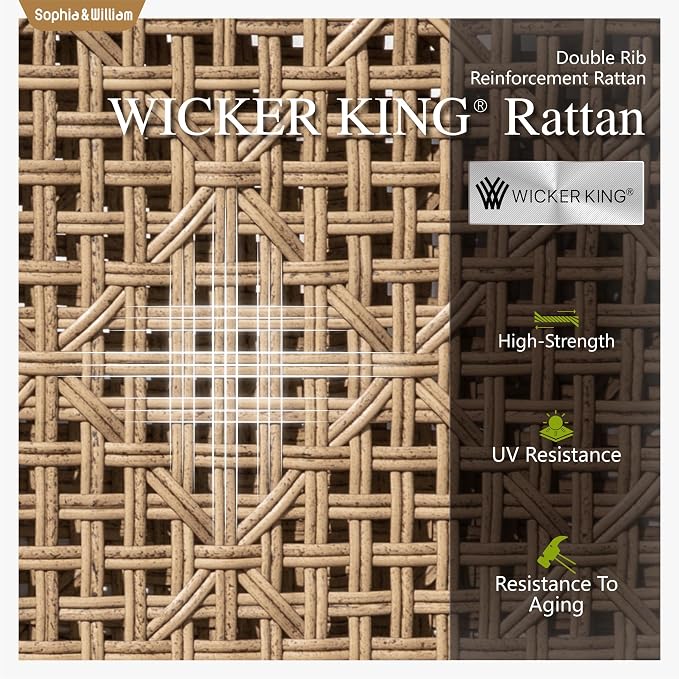 Sophia & William Outdoor Rattan Sofa Set - Image 6