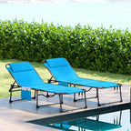 Outsunny 2 Piece Folding Chaise Lounge - Image 9