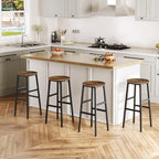 Bar Stools, 28 Inch Kitchen Breakfast Bar Chairs, Industrial Bar Stools - Image 2