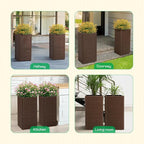 IDZO All-Weather Wicker Planters, 24 in Tall Wicker Planters, Self-Watering - Image 6