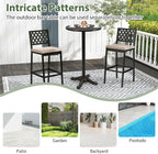 COSTWAY 24" Patio Round Bar Table, 41.5" Pub Height Cast Aluminum High Top Table - Image 8