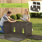 Devoko 100 Gallon Outdoor Storage Box, Waterproof Resin Deck Box - Image 5