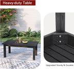 Stoog Outdoor Coffee Table, All-Weather Poly Lumber Patio Side Table, Rectangle - Image 6