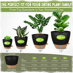 Self-Watering Pots for Indoor Plants 4 Pack, 6/8/10/12 Inch Outdoor Planters - Image 2