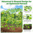 Cucumber Trellis for Raised Bed, U-Shape Garden Trellis for Climbing Plants - Image 2