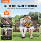 VEVOR Outdoor Wooden Porch Swing, 880lbs 4.5FT Heavy Duty Haning Porch Swings - Image 2