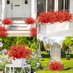 MACTING Artificial Flowers for Outdoors Fake Spring Flowers UV Resistant No - Image 2