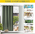 NICETOWN 2 Panels Weighted Blackout Outdoor Curtains - Image 8