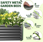 A ANLEOLIFE 8X4X1.5 ft Galvanized Raised Garden Beds Outdoor, Rectangular Metal - Image 6
