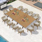PURPLE LEAF 13 Pieces Oversized Outdoor Dining Set by PURPLELEAF